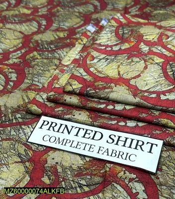 2 Pcs Women's Unstitched Shamray Printed Suit thumbnail 3