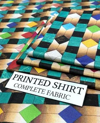 2 Pcs Women's Unstitched Shamray Printed Suit thumbnail 2