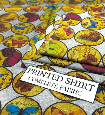 2 Pcs Women's Unstitched Shamray Printed Suit thumbnail 2