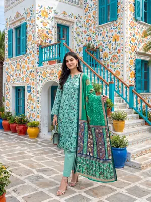 3 Pcs Women's Unstitched Printed Suit