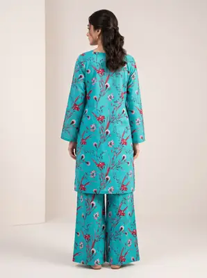 2 Pcs Women's Unstitched Digital Print Suit thumbnail 2