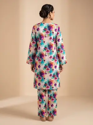 2 Pcs Women's Unstitched Printed Suit thumbnail 2