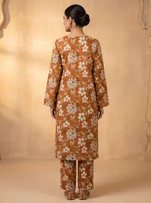 2 Pcs Women's Unstitched Printed Suit thumbnail 2