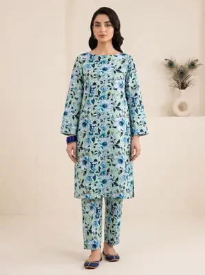 2 Pcs Women's Unstitched Printed Suit