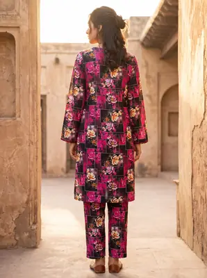 2 Pcs Women's Unstitched Printed Suit thumbnail 2