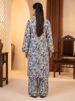 2 Pcs Women's Unstitched Printed Suit thumbnail 2
