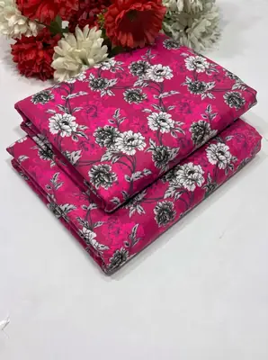 2 Pcs Women's Unstitched Printed Suit