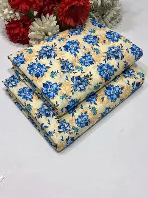 2 Pcs Women's Unstitched Printed Suit
