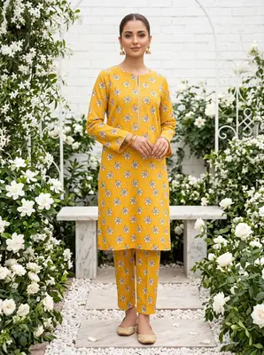 2 Pcs Women's Unstitched Printed Suit thumbnail 2