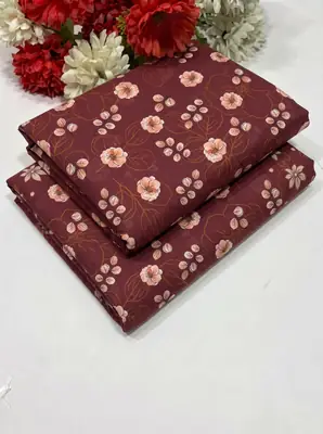 2 Pcs Women's Unstitched Printed Suit