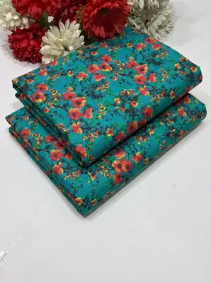 2 Pcs Women's Unstitched Printed Suit