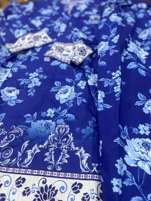 Blue Digital Print Lawn 2-Piece Shirt & Trouser Set thumbnail 5