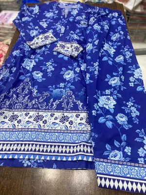 Blue Digital Print Lawn 2-Piece Shirt & Trouser Set thumbnail 6