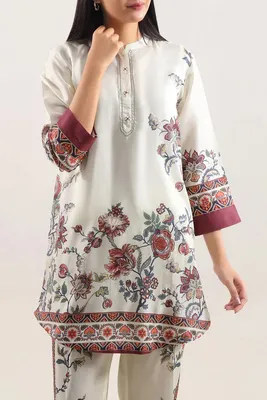Off White Digital Print Lawn 2Pcs Set for Women thumbnail 2