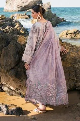 Lawn 3 P Floral Purple Suit for Women thumbnail 3