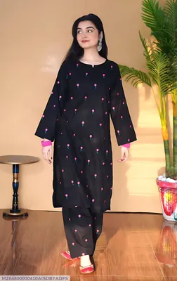 2 Pcs Women's Unstitched Embroidered Suit