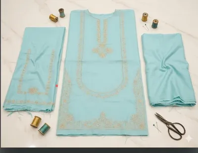 2 Pcs Women's Unstitched Embroidered Suit thumbnail 2