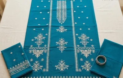 2 Pcs Women's Unstitched Embroidered Suit thumbnail 2