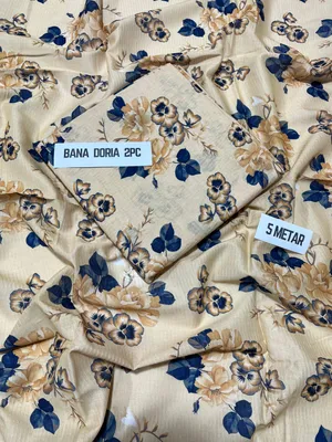 2 Pcs Women's Unstitched Digital Print Suit thumbnail 2