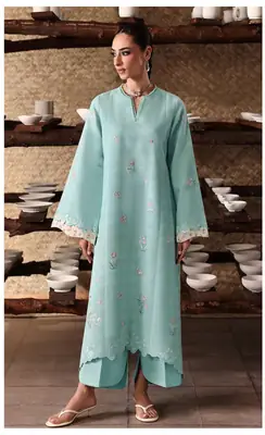 2 Pcs Women's Unstitched Embroidered Suit
