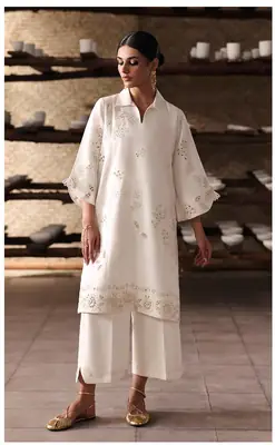 2 Pcs Women's Unstitched Embroidered Suit