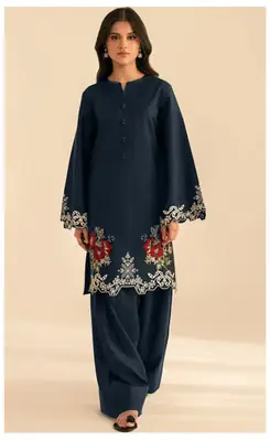 2 Pcs Women's Unstitched Embroidered Suit