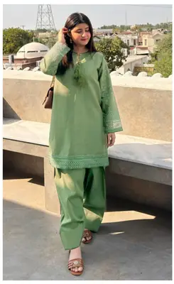 2 Pcs Women's Unstitched Embroidered Suit