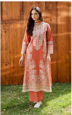 2 Pcs Women's Unstitched Embroidered Suit