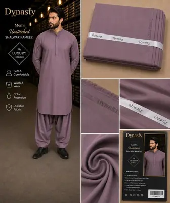Men’s Unstitched Wash And Wear Plain Suit