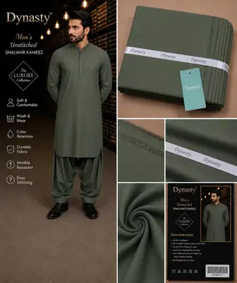 Men’s Unstitched Wash And Wear Plain Suit
