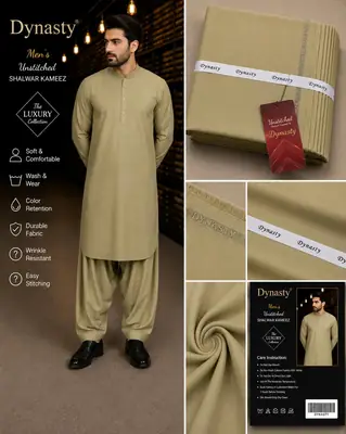 Men’s Unstitched Wash And Wear Plain Suit