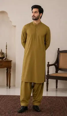 Men’s Unstitched Wash And Wear Plain Suit