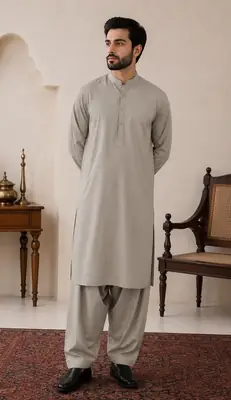 Men’s Unstitched Wash And Wear Plain Suit