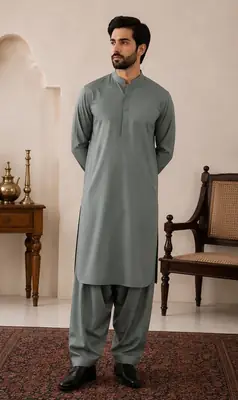Men’s Unstitched Wash And Wear Plain Suit