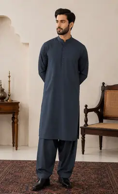 Men’s Unstitched Wash And Wear Plain Suit