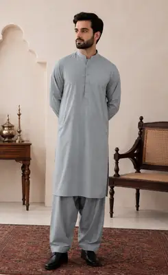 Men’s Unstitched Wash And Wear Plain Suit
