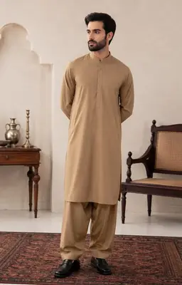 Men’s Unstitched Wash And Wear Plain Suit