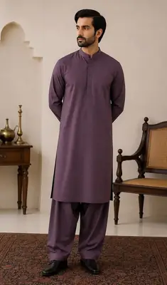 Men’s Unstitched Wash And Wear Plain Suit