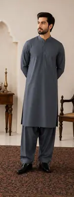 Men’s Unstitched Wash And Wear Plain Suit