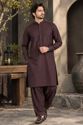 Dynasty Winter Men’s Unstitched Wash And Wear Plain Suit