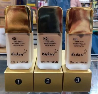 Kashees HD High Coverage Foundation 35ml Shades 1 2 3
