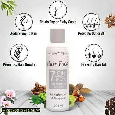 Hair Food Oil for Scalp & Hair Growth 200ml thumbnail 4