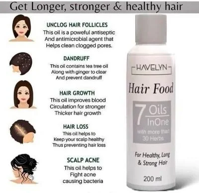 Hair Food Oil for Scalp & Hair Growth 200ml thumbnail 2