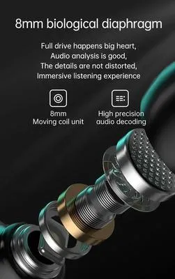 Gaming Earbuds HD Sound Black Blue Bluetooth 5.1 thumbnail 6
