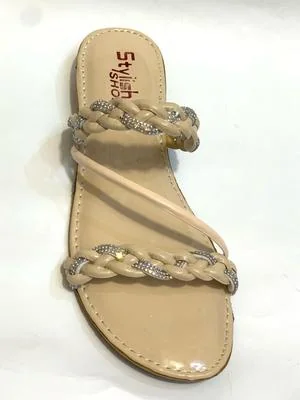 Ivory Gemstone Braided Women's Semi-Formal Flats thumbnail 2