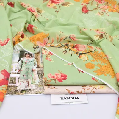 3 Pcs Women's Unstitched Digital Print Suit thumbnail 2