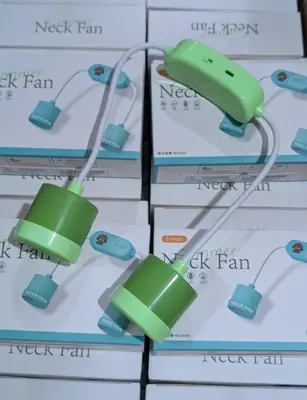 Portable Multicolor Neck Fan - 1 Pc Easy To Use & Foldable Design thumbnail 2