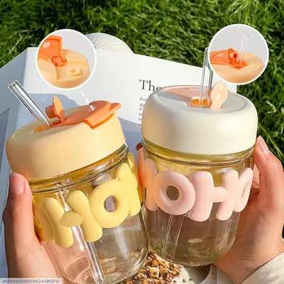 Insulated Water Bottle Cute Glass Travel Mug
