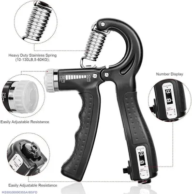 Countable Hand Gripper Adjustable Resistance Black