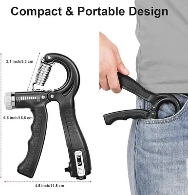 Countable Hand Gripper Adjustable Resistance Black thumbnail 4